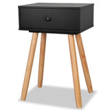 Noćni Ormarići 2 kom Masivna Borovina 40x30x61 cm Crni Noćni Ormarići 2 kom Masivna Borovina 40x30x61 cm Crni