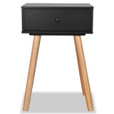 Noćni Ormarići 2 kom Masivna Borovina 40x30x61 cm Crni Noćni Ormarići 2 kom Masivna Borovina 40x30x61 cm Crni