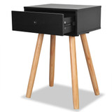 Noćni Ormarići 2 kom Masivna Borovina 40x30x61 cm Crni Noćni Ormarići 2 kom Masivna Borovina 40x30x61 cm Crni