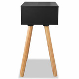 Noćni Ormarići 2 kom Masivna Borovina 40x30x61 cm Crni Noćni Ormarići 2 kom Masivna Borovina 40x30x61 cm Crni