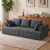 Trosjed sofa od šenila 248 × 104 × 87 cm, siva