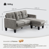 Ugaona sofa L-oblika s ležajem za obje strane, smeđa