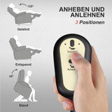 Fotelja s električnim podizanjem, masažom i grijanjem, tamnosiva