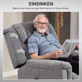 Fotelja s električnim podizanjem, masažom i grijanjem, tamnosiva