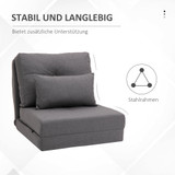 Podna fotelja na rasklapanje, naslon u 5 položaja, tamnosiva