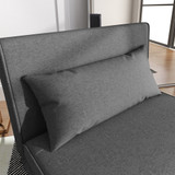Sofa na razvlačenje za jednu osobu s podesivim naslonom, siva