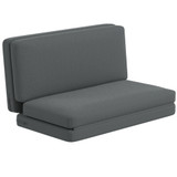 Podna sofa 3 u 1 na sklapanje, djeljiva, za goste, tamnosiva
