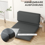 Podna sofa 3 u 1 na sklapanje, djeljiva, za goste, tamnosiva