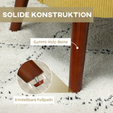 Fotelja s krilnim naslonom i jastukom za leđa, žuta