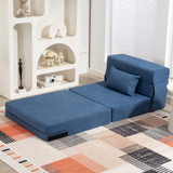 Podna sofa koja se pretvara u ležaj i madrac, tamnoplava
