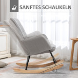 Stolica za ljuljanje u retro stilu, svijetlosiva