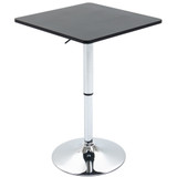 Barski stol podesive visine 60 × 60 × 69–91 cm, crni
