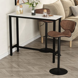 Barski stol u izgledu mramora 120 × 40 × 100 cm, bijelo-crni