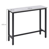 Barski stol u izgledu mramora 120 × 40 × 100 cm, bijelo-crni