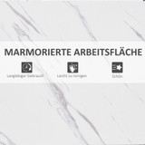 Barski stol u izgledu mramora 120 × 40 × 100 cm, bijelo-crni