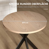 Okrugli trpezarijski stol za 2–4 osobe Ø 75 × 75 cm, smeđi