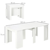 Trpezarijski stol na razvlačenje 60–180 × 85 × 75 cm, bijeli