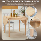Trpezarijski stol na rasklapanje za 4–6 osoba 140 × 70 × 75 cm, prirodno drvo