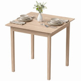 Kvadratni trpezarijski stol za 2 osobe 75 × 75 × 76 cm, prirodna boja drveta