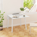 Sklopivi trpezarijski stol s 2 preklopne ploče 110 × 86 × 75 cm, bijeli