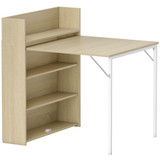 Sklopivi trpezarijski stol s policama 90 × 80 × 93 cm, hrast