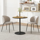 Okrugli trpezarijski stol za 2–4 osobe Ø 70 × 76 cm, imitacija hrasta