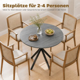 Okrugli trpezarijski stol s X nogama Ø 80 × 75 cm, siv