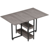 Sklopivi trpezarijski stol za 4 osobe 133,4 × 80 × 75 cm, siva