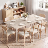 Trpezarijski stol za 8 osoba 180 × 90 × 76 cm, krem