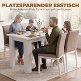 Trpezarijski stol s skrivenim odjeljcima 120 × 60 × 75,5 cm, bijeli