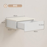 Set od 2 zidna noćna ormarića s ladicom 40 × 30 × 14 cm, bijeli