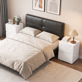 Set od 2 noćna ormarića s 2 ladice 40 × 40 × 58 cm, bijeli sjajni