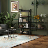 Konzolni stol s 2 police 90 × 30 × 75 cm, crni