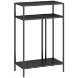 Konzolni stol s 3 police 55 × 33 × 85 cm, crni