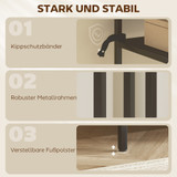 Konzolni stol s 3 police 55 × 33 × 85 cm, crni