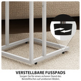 Pomoćni stol na rasklapanje s punjačem i USB priključcima 39 × 29 × 57 cm