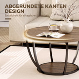 Klub stol na 2 nivoa 80 × 80 × 43,8 cm, smeđi/crni