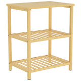 Pomoćni stol od bambusa s 3 nivoa 40,6 × 30 × 50,5 cm, prirodna boja