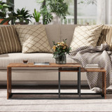 Set od 2 klub stola 90 × 48 × 42 cm, crna i smeđa