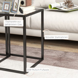 Set od 2 klub stola na uvlačenje 42 × 42 × 51 cm, crni