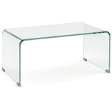 Klub stol od kaljenog stakla 80 × 45 × 35 cm, prozirni