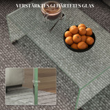 Klub stol od kaljenog stakla 80 × 45 × 35 cm, prozirni