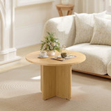 Okrugli klub stol od bambusa 66 × 66 × 45 cm, prirodna boja