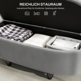 Klupa s prostorom za odlaganje 120 × 46 × 42 cm, tamnosiva