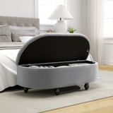 Klupa s prostorom za odlaganje 120 × 46 × 42 cm, tamnosiva