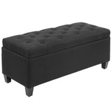 Klupa s prostorom za odlaganje 100 × 40 × 44 cm, crna