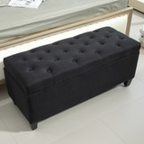 Klupa s prostorom za odlaganje 100 × 40 × 44 cm, crna
