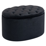 Klupa za sjedenje s prostorom za odlaganje 71 × 52 × 42 cm, crna