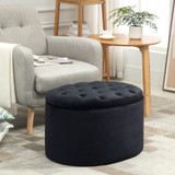 Klupa za sjedenje s prostorom za odlaganje 71 × 52 × 42 cm, crna