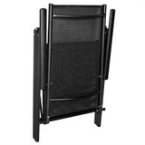 Vrtne Stolice 4 kom Aluminijske 54x73x107 cm Crne Vrtne Stolice 4 kom Aluminijske 54x73x107 cm Crne